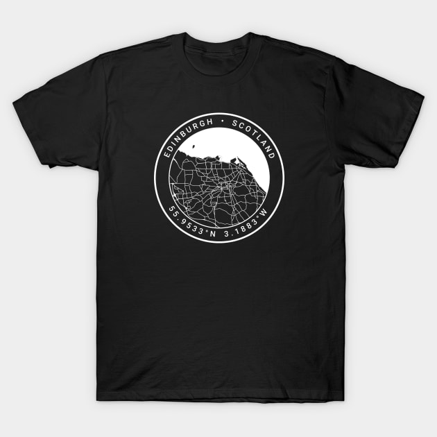 Edinburgh Map T-Shirt by Ryan-Cox